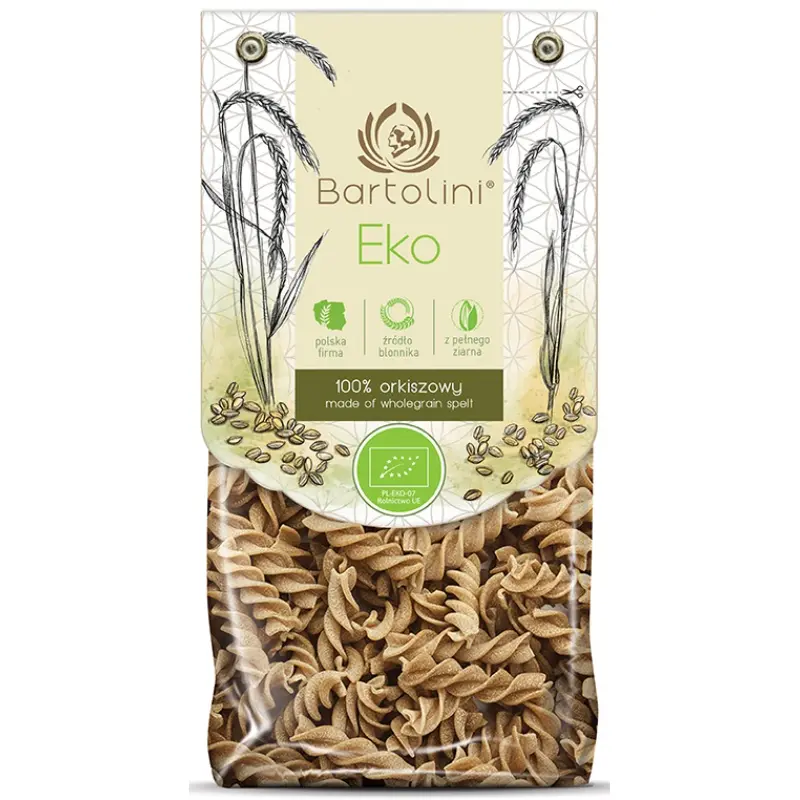 Makaron orkiszowy razowy świderki EKO 250 g