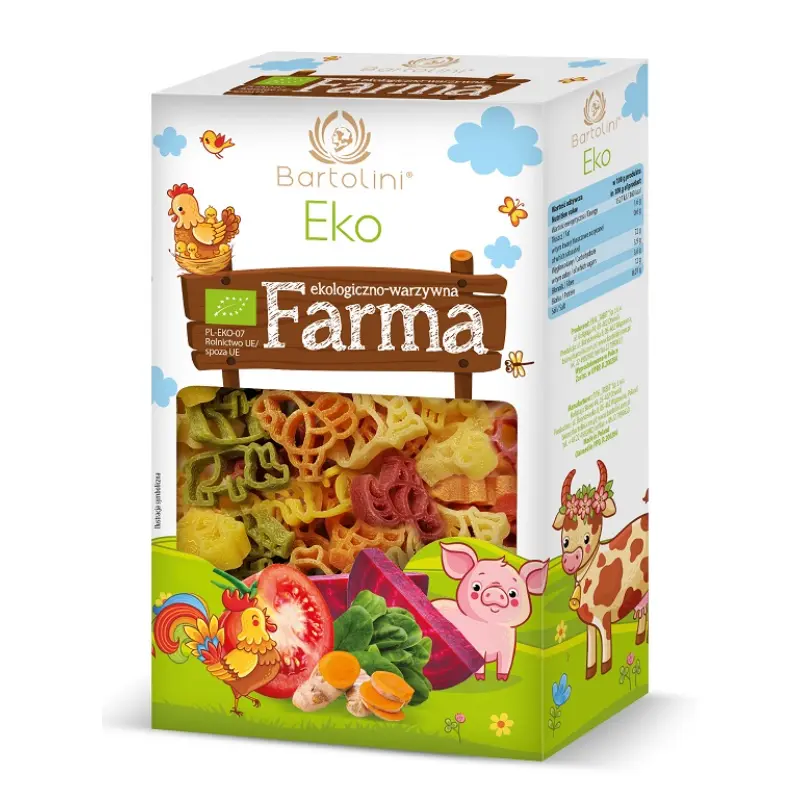 Makaron semolinowy z suszonymi warzywami dla dzieci farma EKO 250 g
