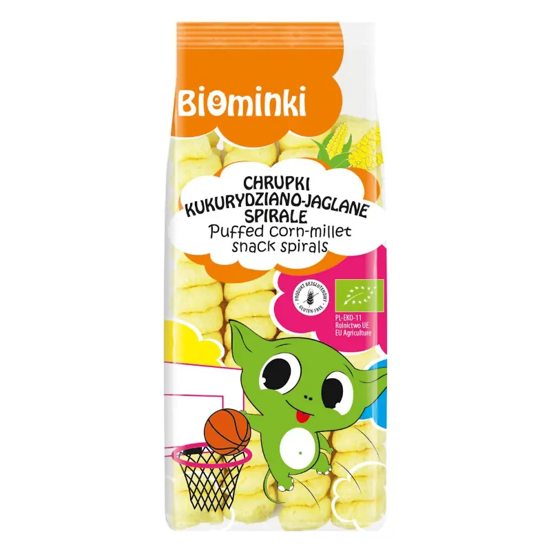 Chrupki kukurydziano-jaglane spirale bezglutenowe EKO 60 g