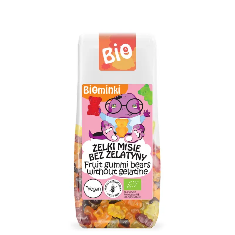 Żelki misie bez żelatyny bezglutenowe EKO 100 g